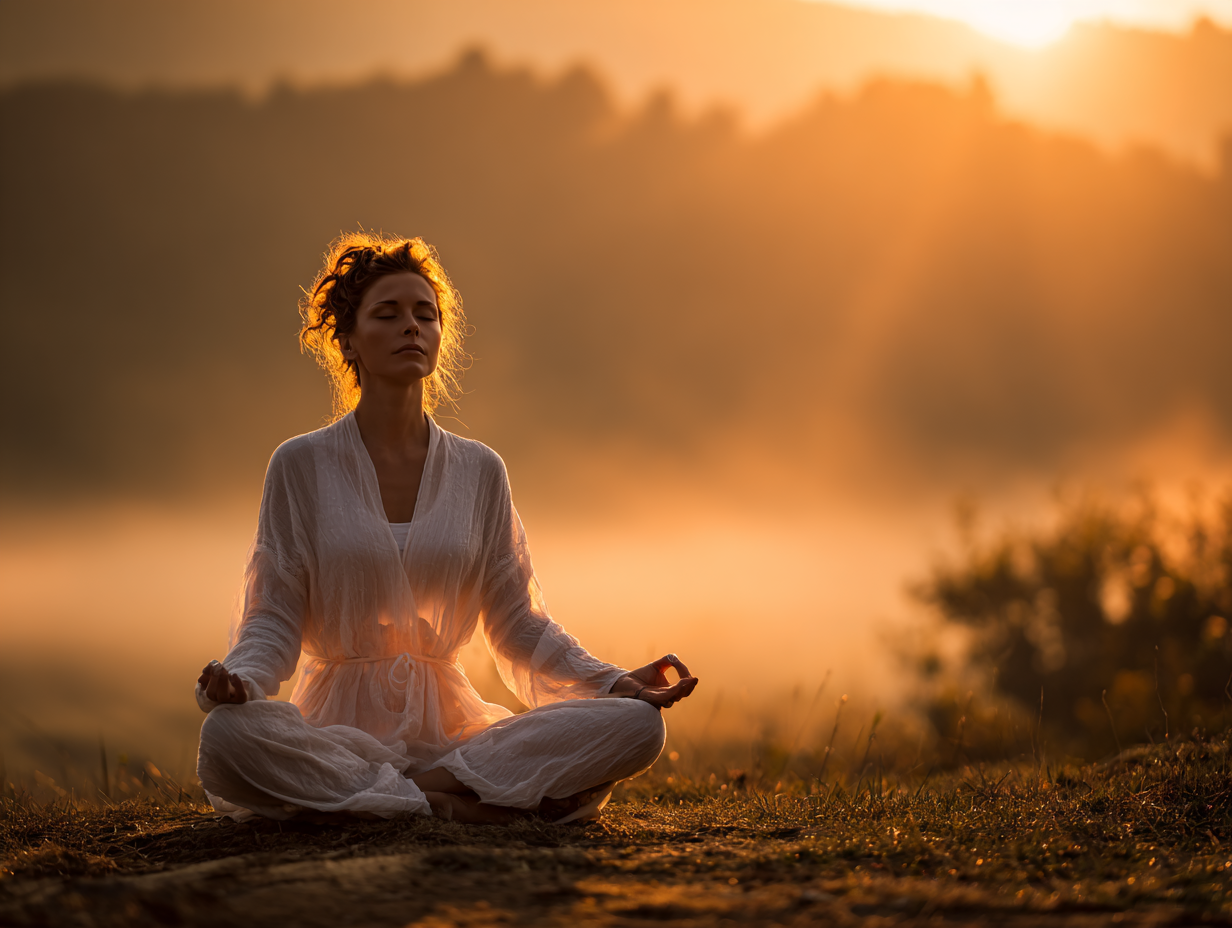 Медитація на сході сонця